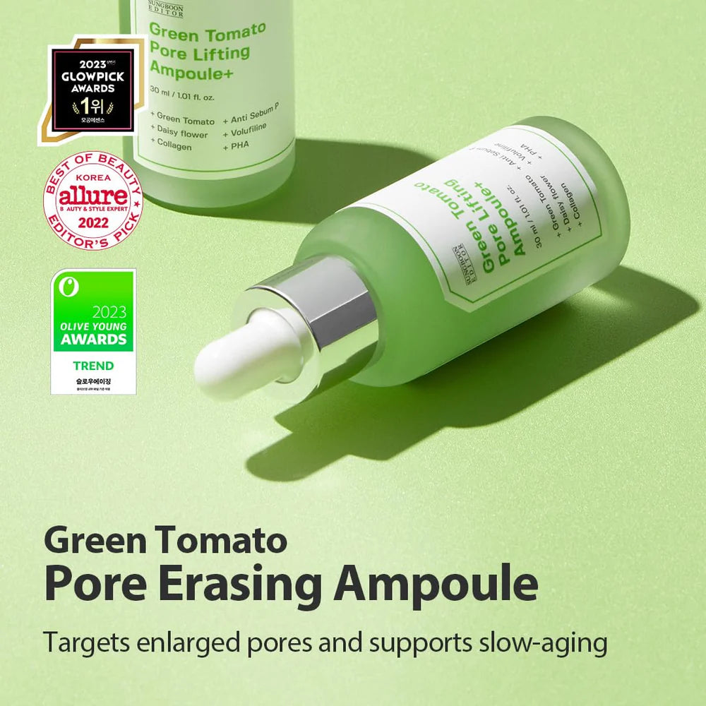 ALORÊ GREEN TOMATO PORE LIFTING AMPOULE — CLARITY & FIRMNESS IN ONE DROP